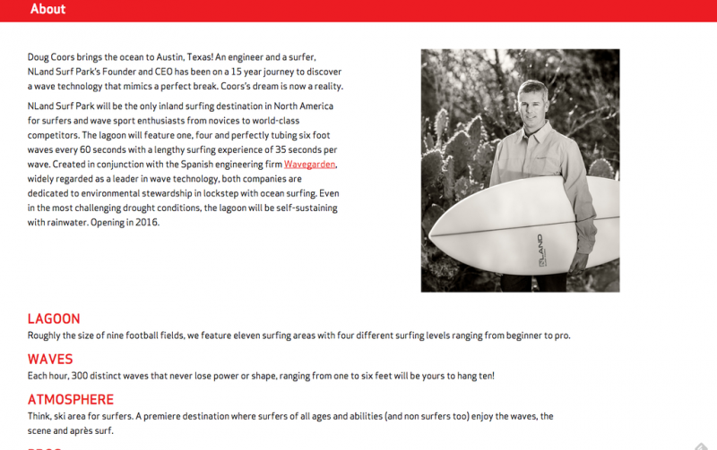 Doug Coors - descendant of Coors Brewing founder Adolph Coors, is named as the founder and CEO of NLand Surf Park